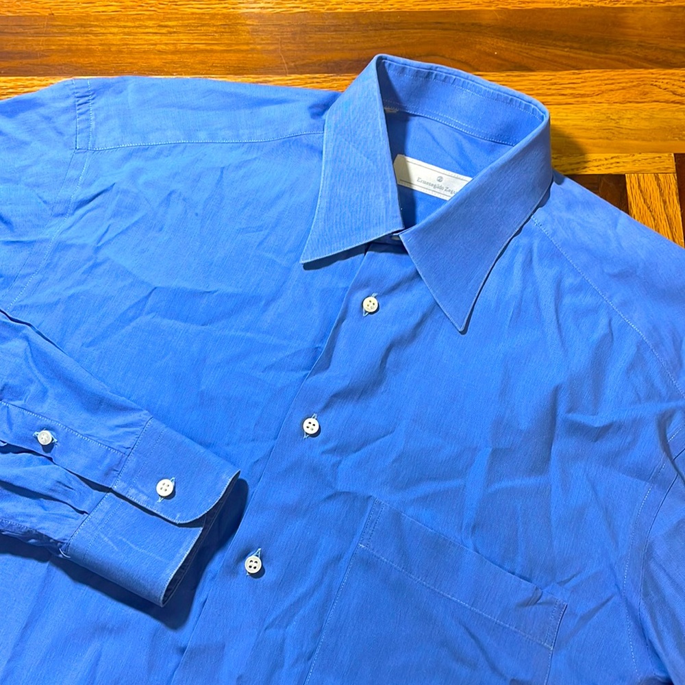 Ermenegildo Zegna Blue Dress Shirt